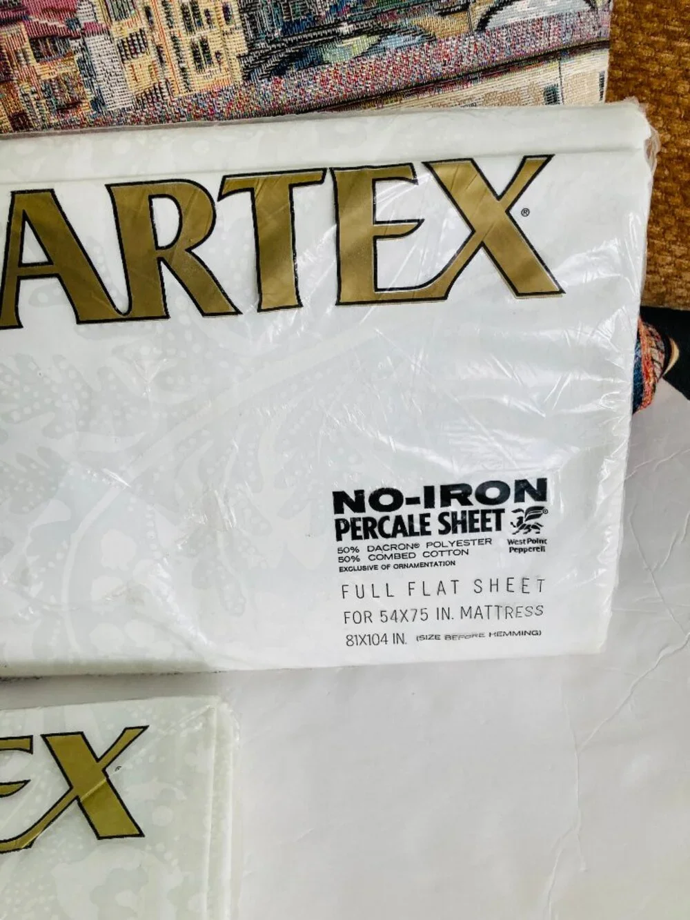 Martex Vintage Set of White Full Size Sheets New In Package